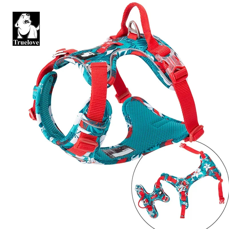 Truelove Camouflage Reflective Dog Harness Easy Adjust Upgrade Version