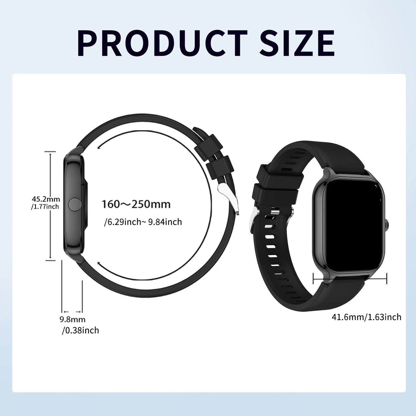 LOMAXFR Smartwatch Fitness Tracker With Call Reminders