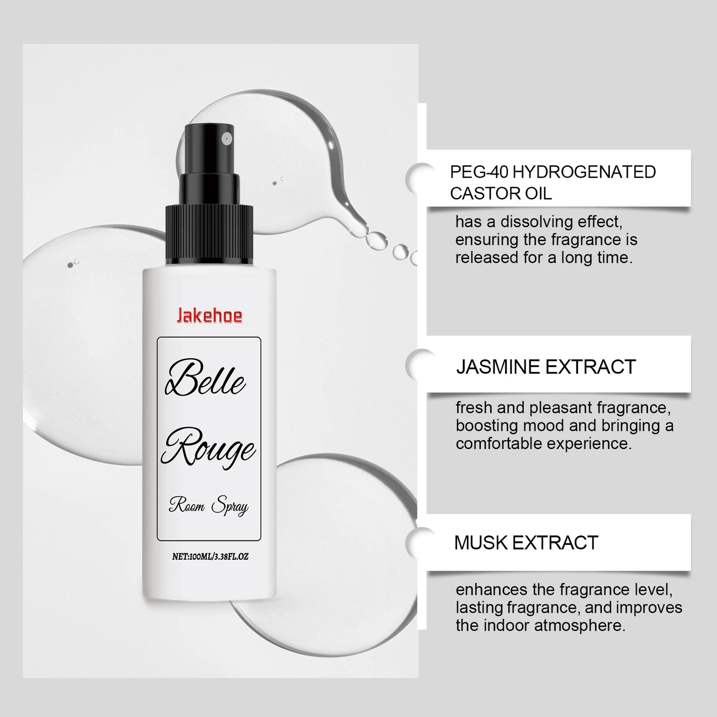 JAKEHOE Indoor Jasmine Air Freshener Odor Elimination Purification