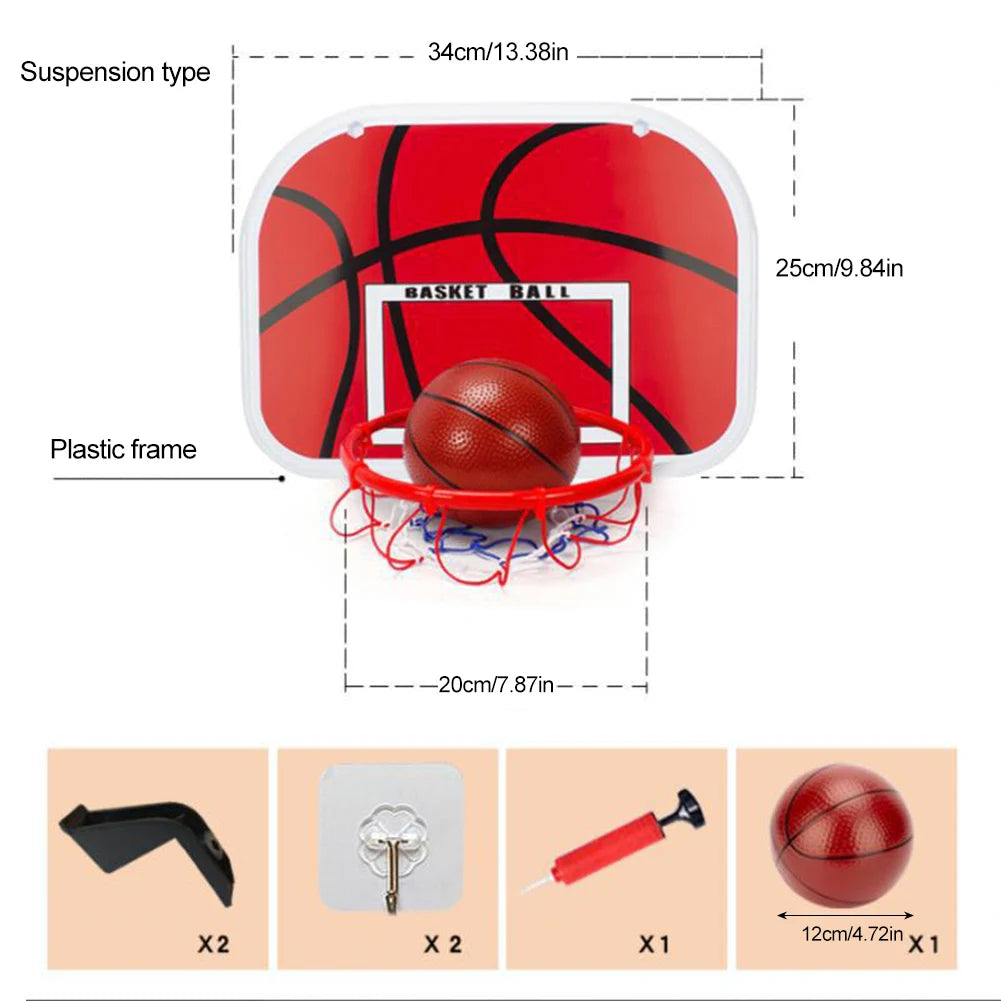 Kids Mini Basketball Hoop With Electronic Scoreboard Ball Sport Backboard Outdoor Indoor Excersise Accessory Funny Game Toys