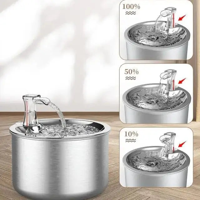 NPET Automatic Cat Water Fountain Stainless Steel Featuring Leakproofing Engineering