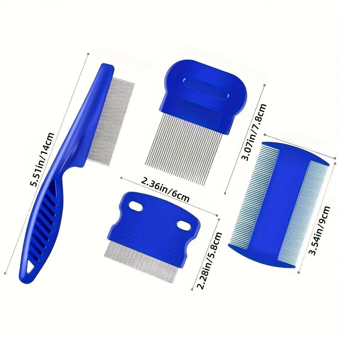 Hign-concerned StainlessSteel DoubleSided Flea Lice Pet Grooming Comb ProGroomingKit