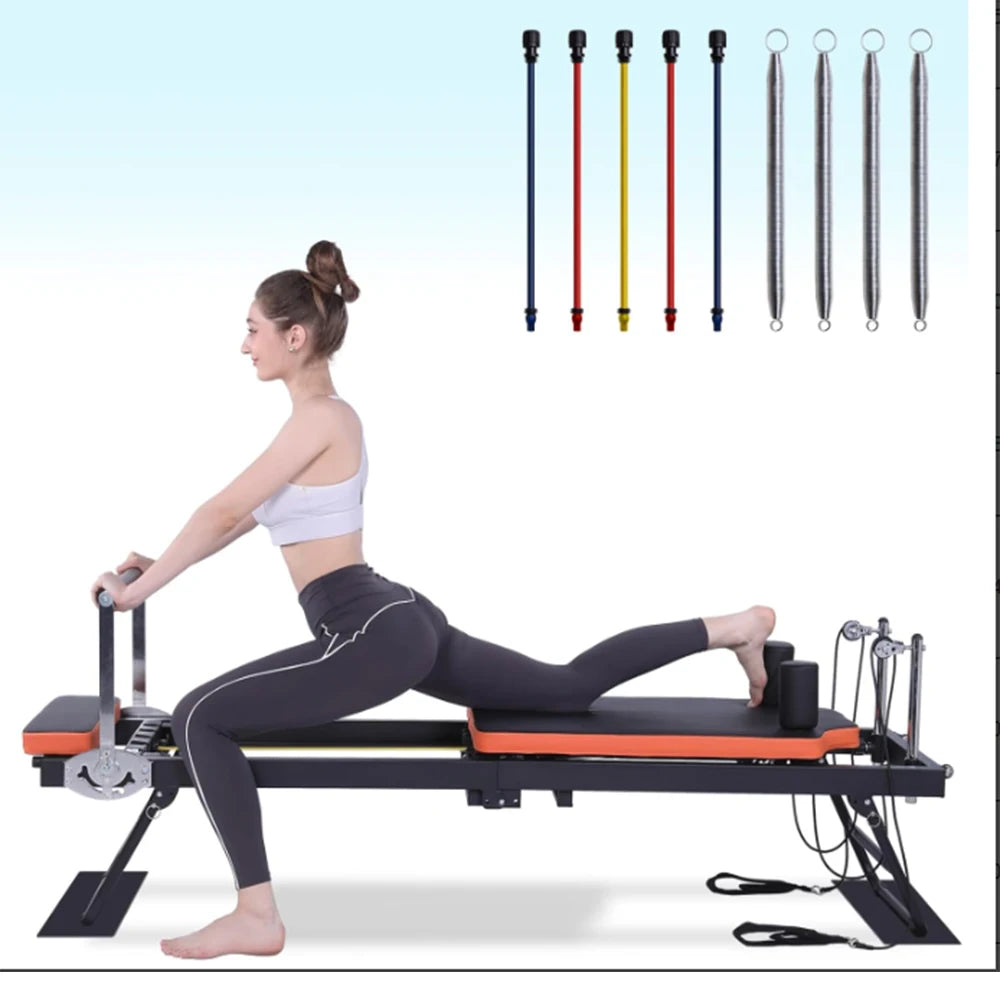 HiMISS Pilates Reformer Machine for Home Gym Fitness