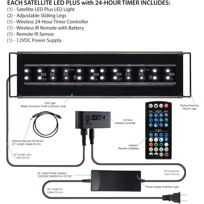 Premium Spectrum RGBW Aquarium IlluminationPro System With Wireless Remote Control