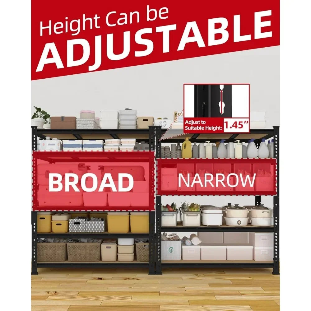 High Concerned Heavy Duty Garage Storage Shelves IndustrialGradeCoatedSteelAlloyConstructionSystem
