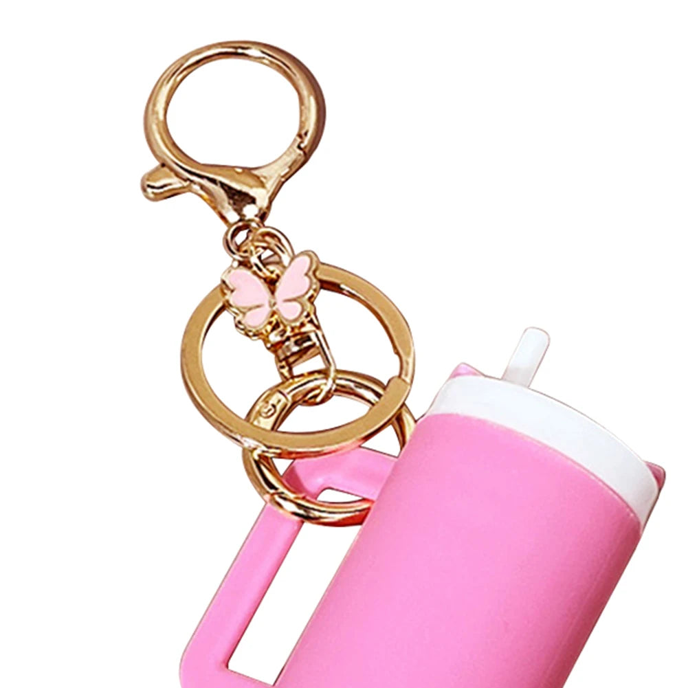 Button Carabiner Butterfly Lip Balm Keychain Tumbler Ring