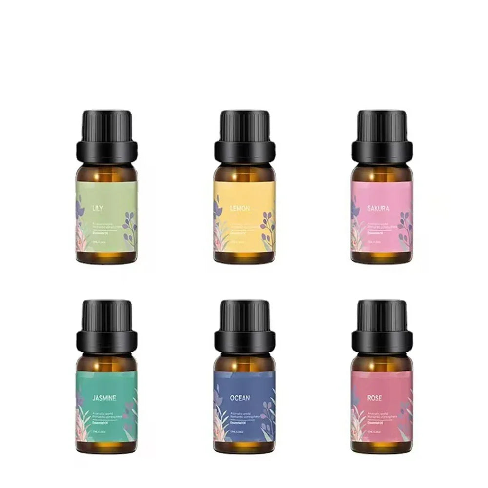Hign-concerned Six Essential Oils Set Premium Long Lasting Diffuser Aromatherapy