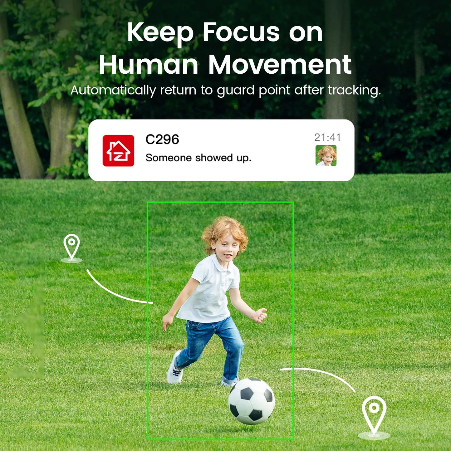 ZOSI C296 5MP/8MP PTZ WiFi Camera Person Vehicle Package Detect Wireless CCTV Video Surveillance Camera Home Security Protection