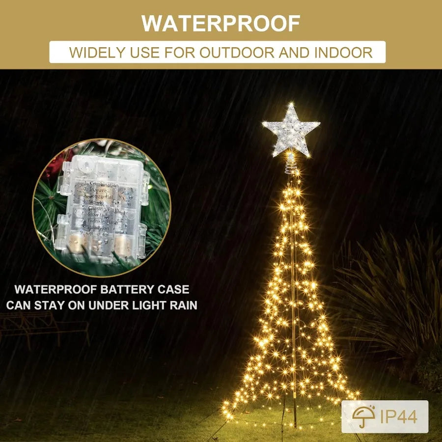 Electronic Christmas Tree Topper Star With 40 LED Remote Control