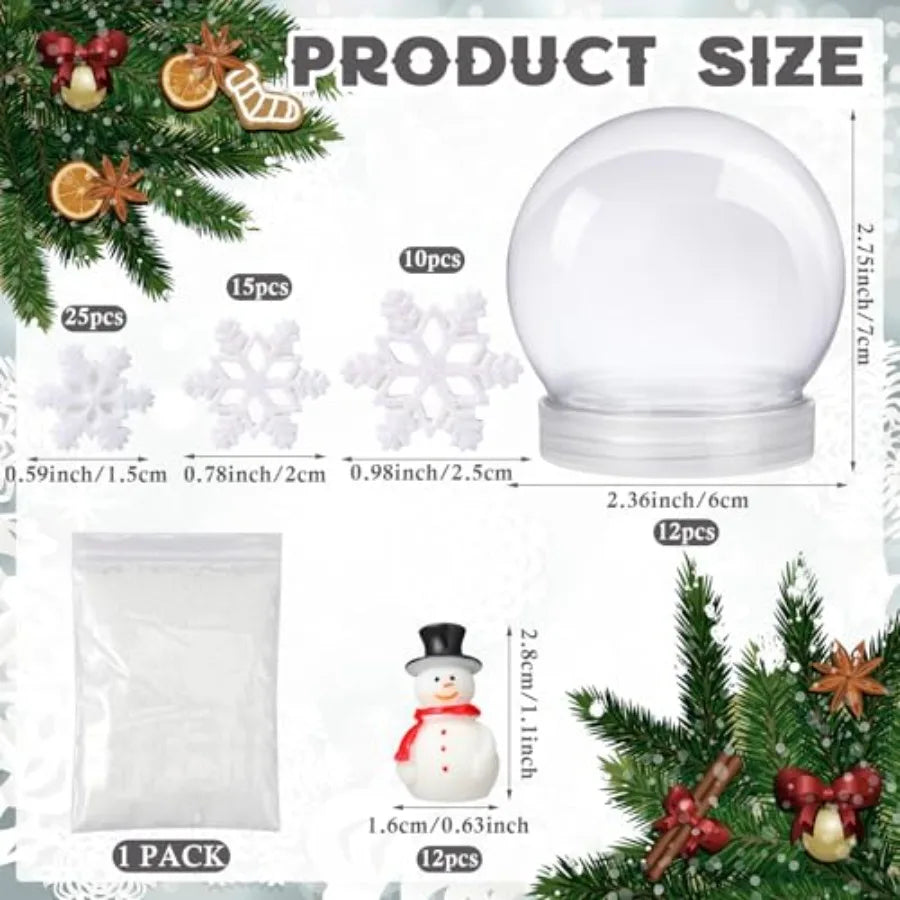 Winter Snow Globes Kit For DIY Christmas Craft Set