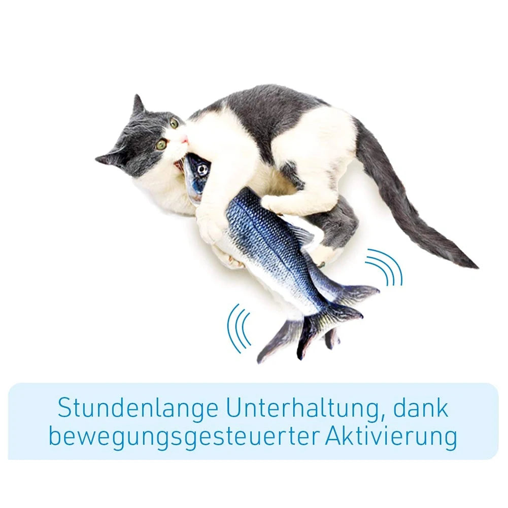 VKTECH Interactive USB Electric Floppy Fish Cat Toy Realistic Chew Toy For Cats Pets