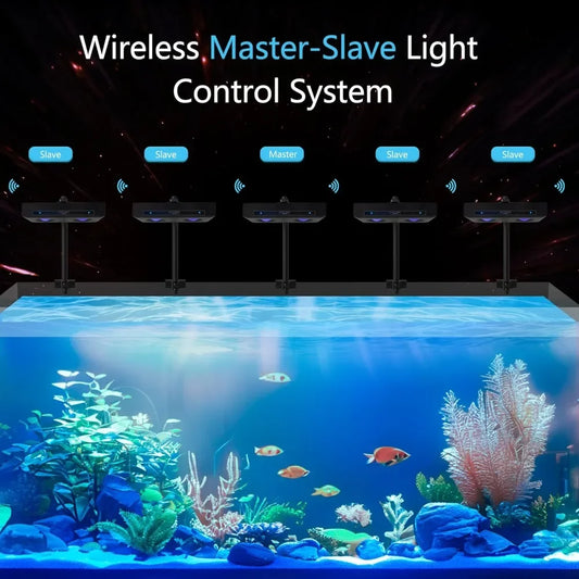 XMSJ Advanced Programmable Marine Aquarium Light SunriseDusk Full Spectrum Dimmable