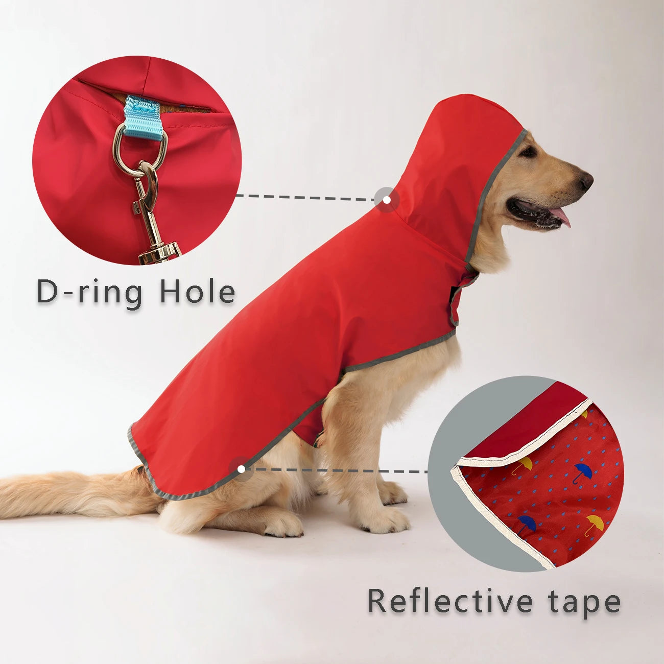 PETS TALE All Weather Dog Raincoat DualSided Waterproof Coat AllSeasonProtection