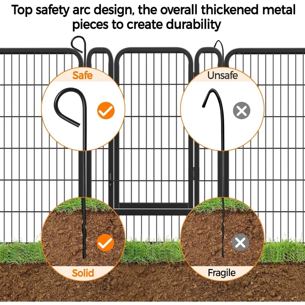 Dog Playpen Outdoor Puppy Exercise Pen Indoor Portable Pet Fence for Yard/RV Camping, 40 Inch 24 Panels