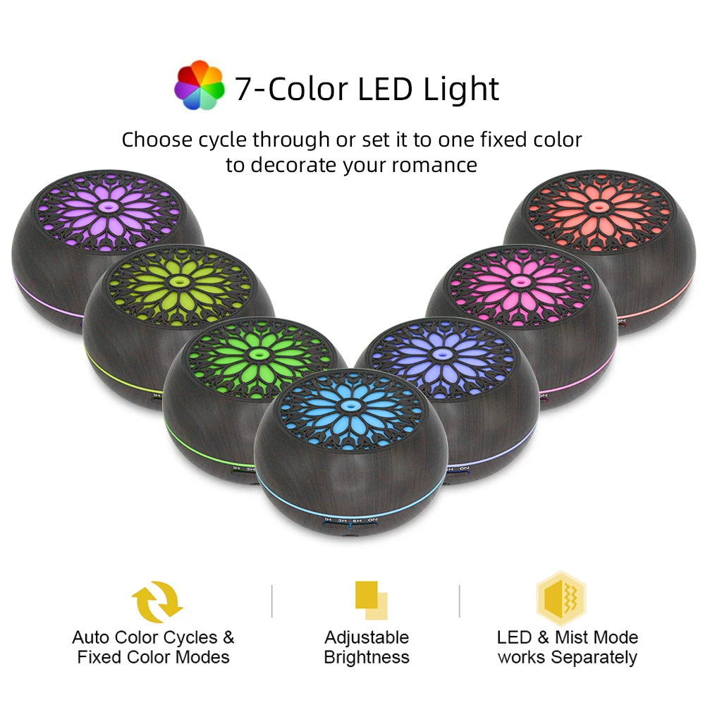 High-Concerned Essential Oil Diffuser With Remote Timer And Premium Oils