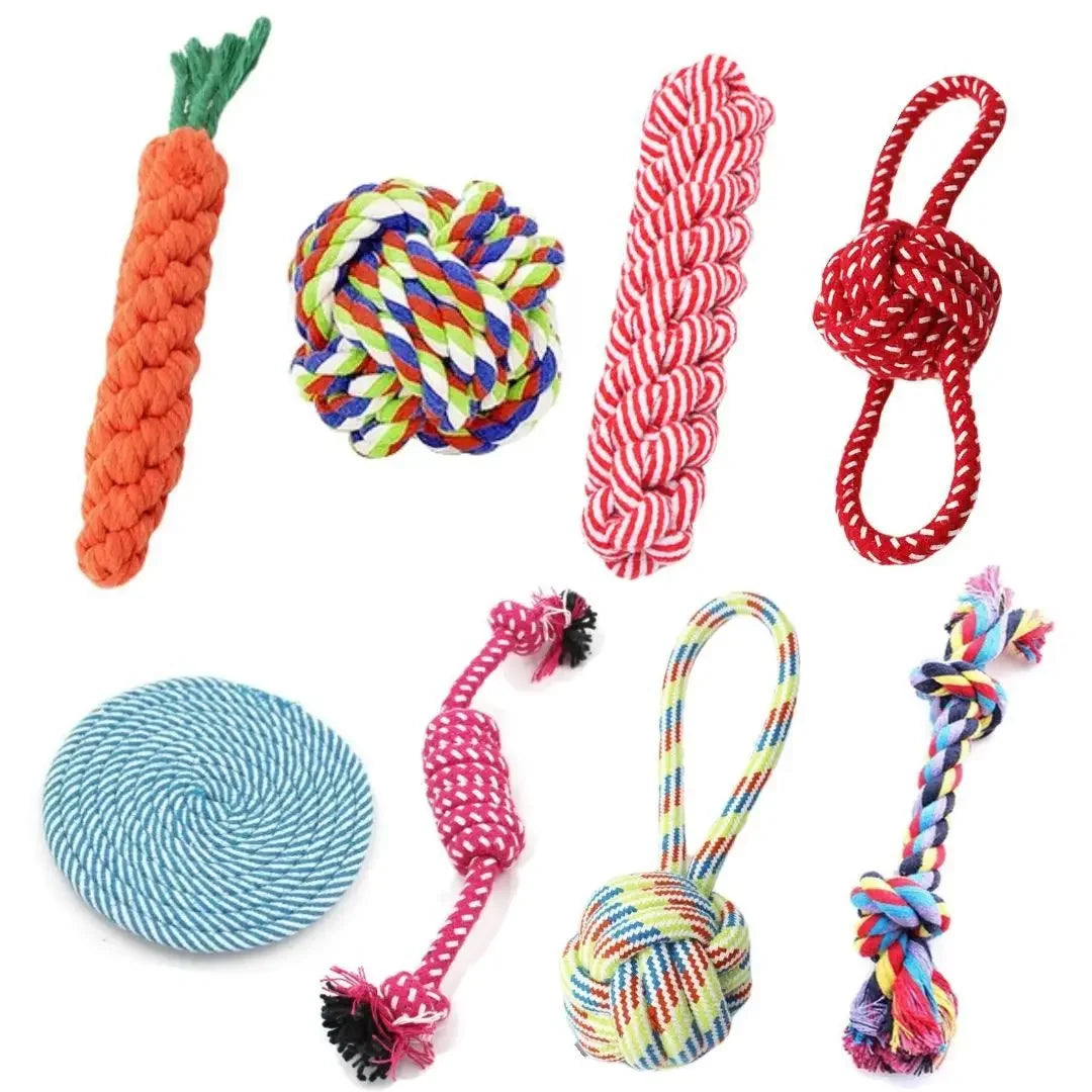 High-concerned Premium-Quality Indestructible Carrot Knot Rope Ball Teeth-Cleaning Dog ChewToy