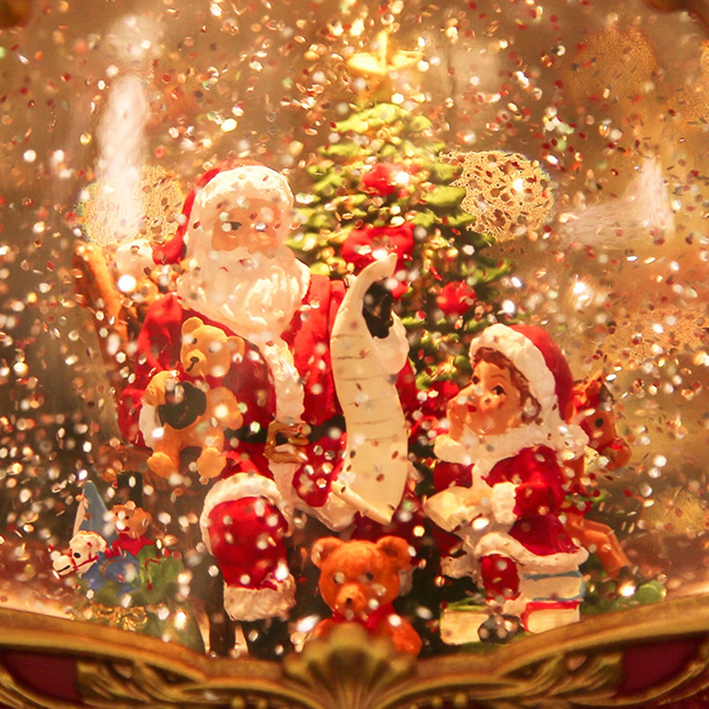 Snow Globe Lantern Christmas Carriage Musical Gift Set