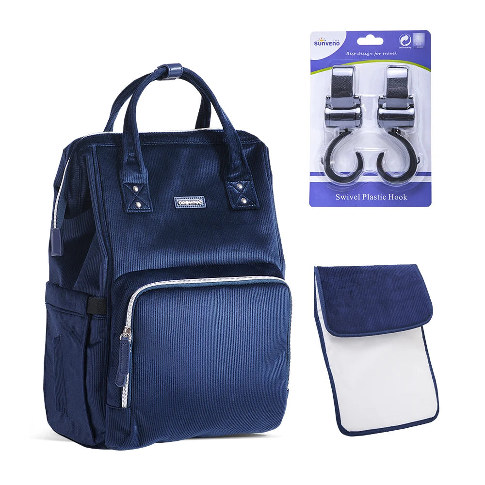 Sunveno Original Diaper Bag Mommy Backpack for Travel and Baby Organization