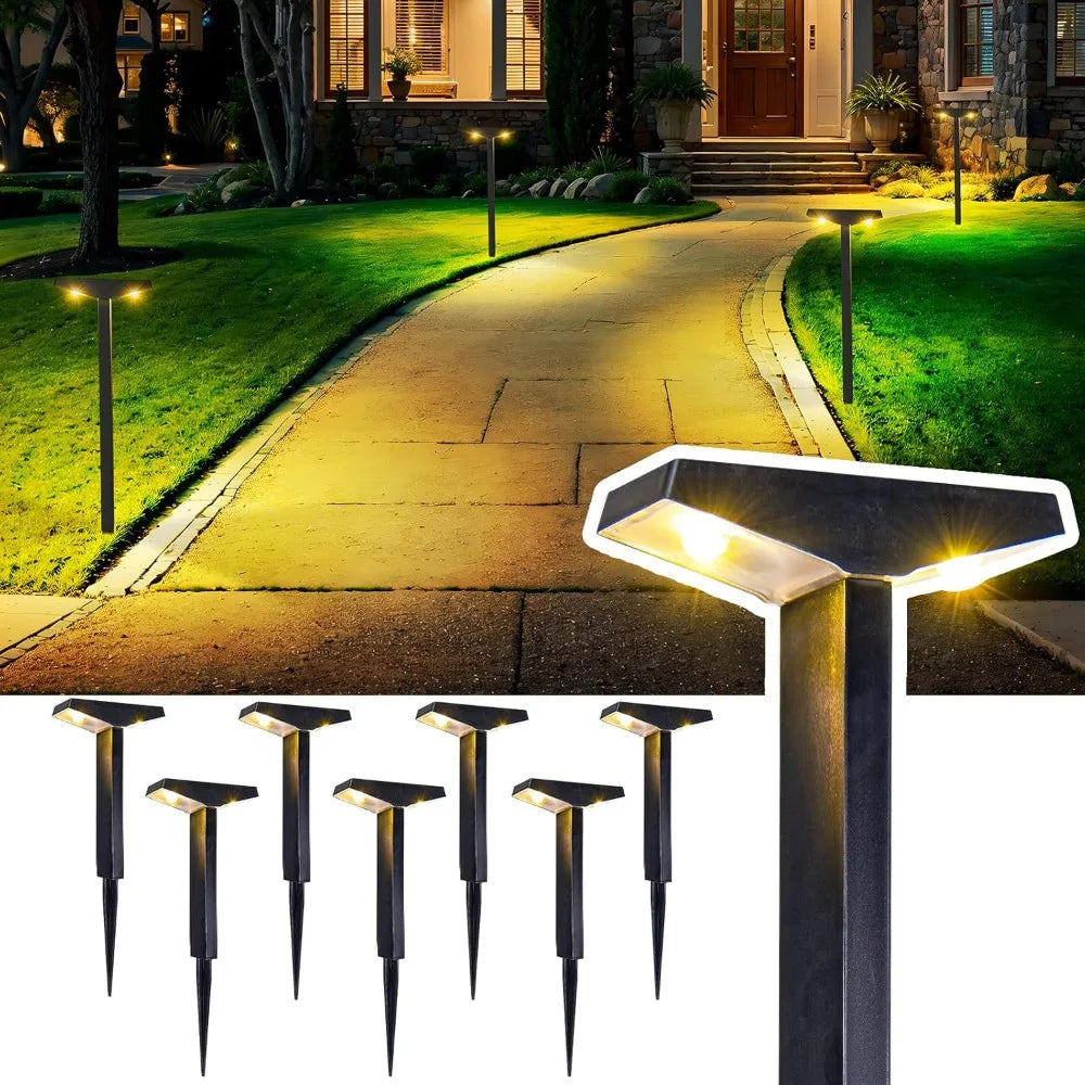 Waterproof Solar Garden Decorative Landscape Lighting for Path, Lawn, Walkway, Driveway, Backyard Decor - Warm White