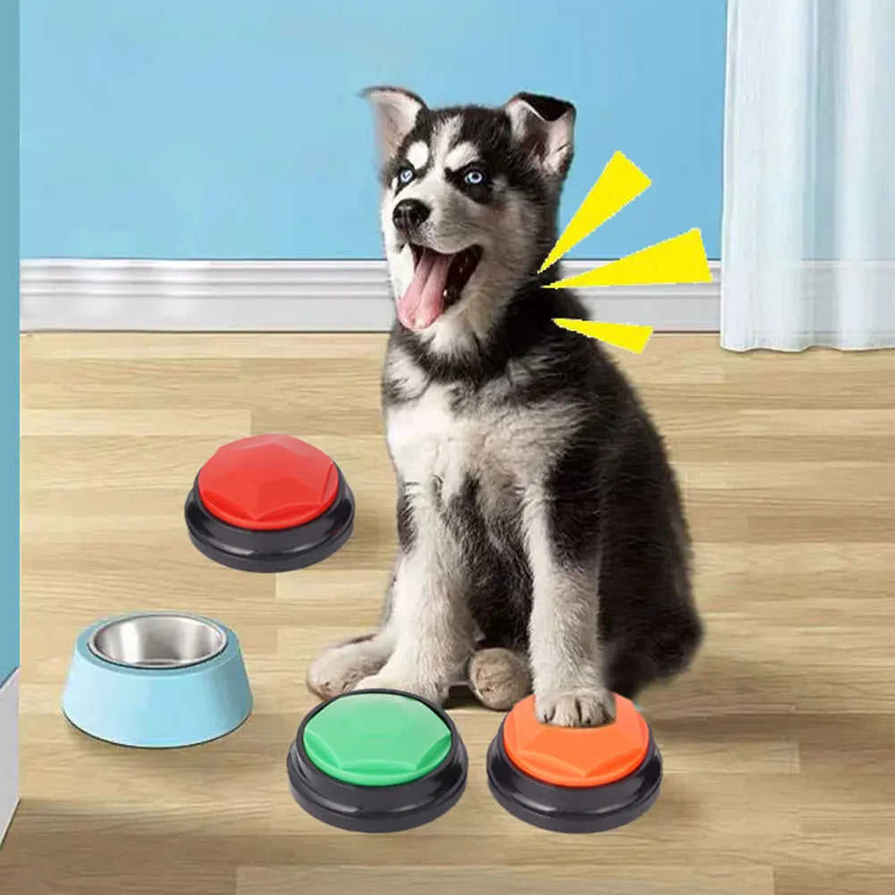 Hign-concerned Dog Training Buttons Recordable Interactive Toys