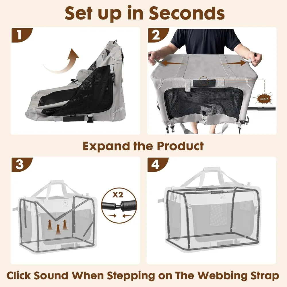 TIFICY Cat Carrier DesignedFor TwoCats UltraVersaSoft Sided Travel Carrier Solutions