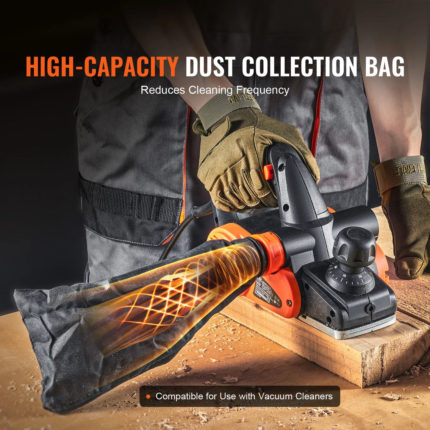 SucceBuy Corded Electric Hand Planer High Speed 16500 RPM