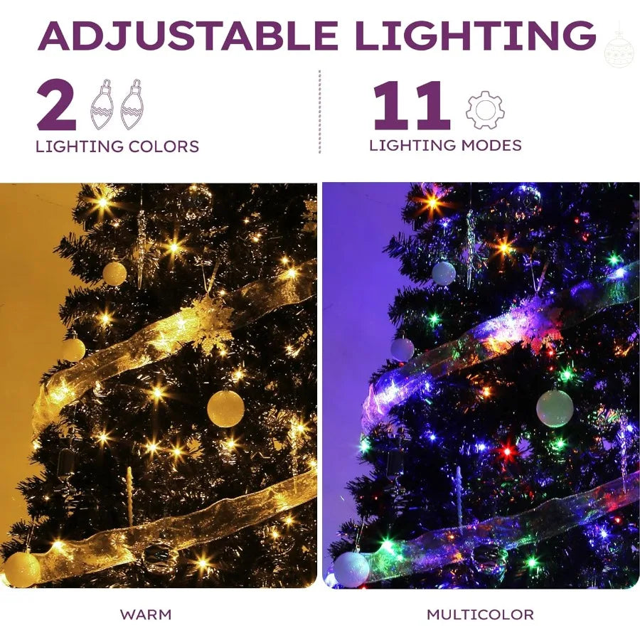 Remote Control Hinged Design Artificial Christmas Tree For Home Office