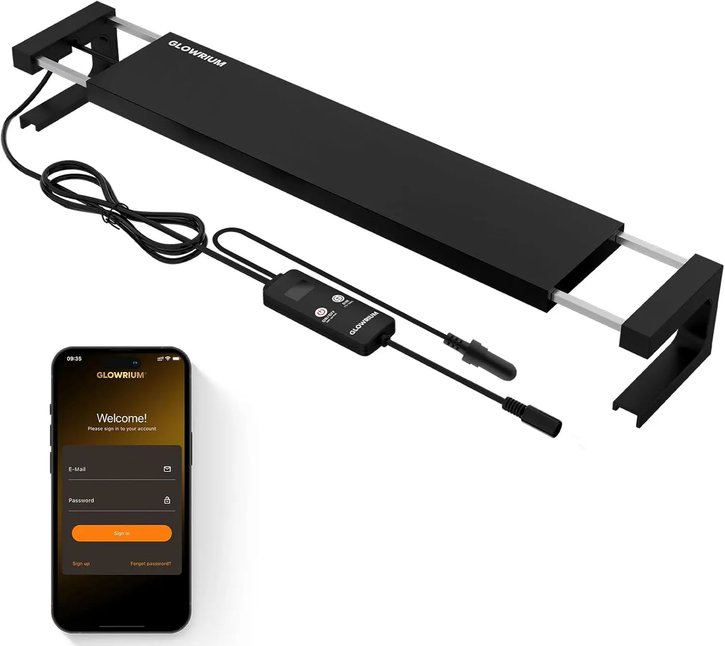 High Concerned Saltwater Aquarium Light Smart Reef Coral Light Bluetooth And WiFi Control App Temperature Sensor