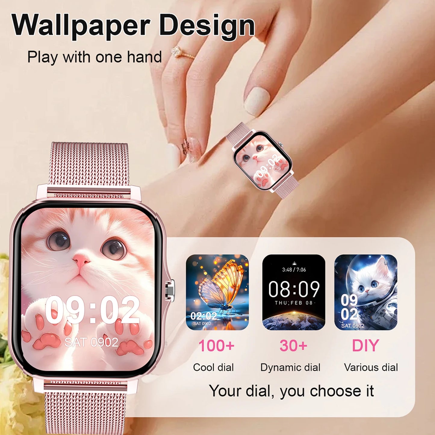 LOMAXFR Smartwatch Multi Sport Mode Call and Message Alerts