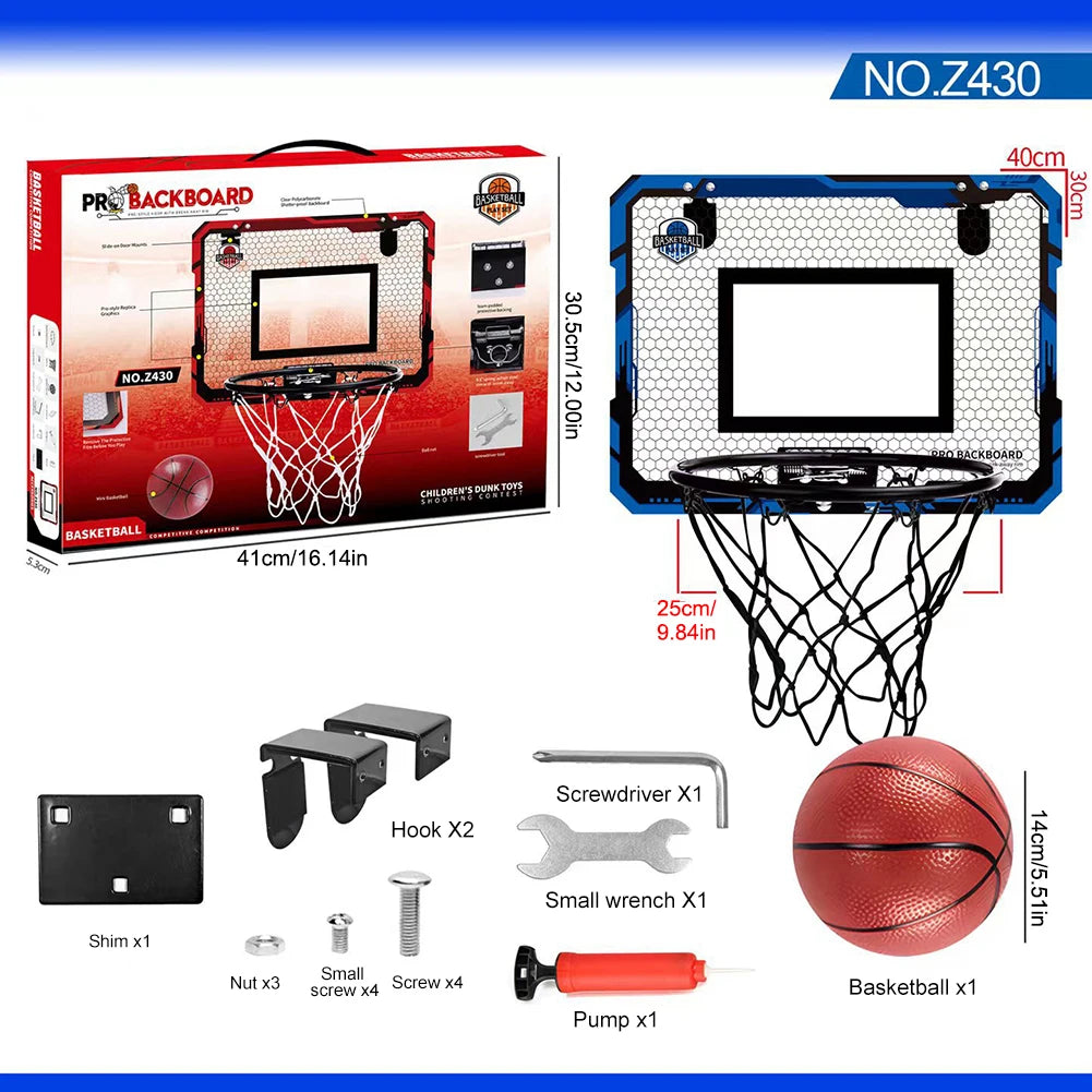 Kids Mini Basketball Hoop With Electronic Scoreboard Ball Sport Backboard Outdoor Indoor Excersise Accessory Funny Game Toys