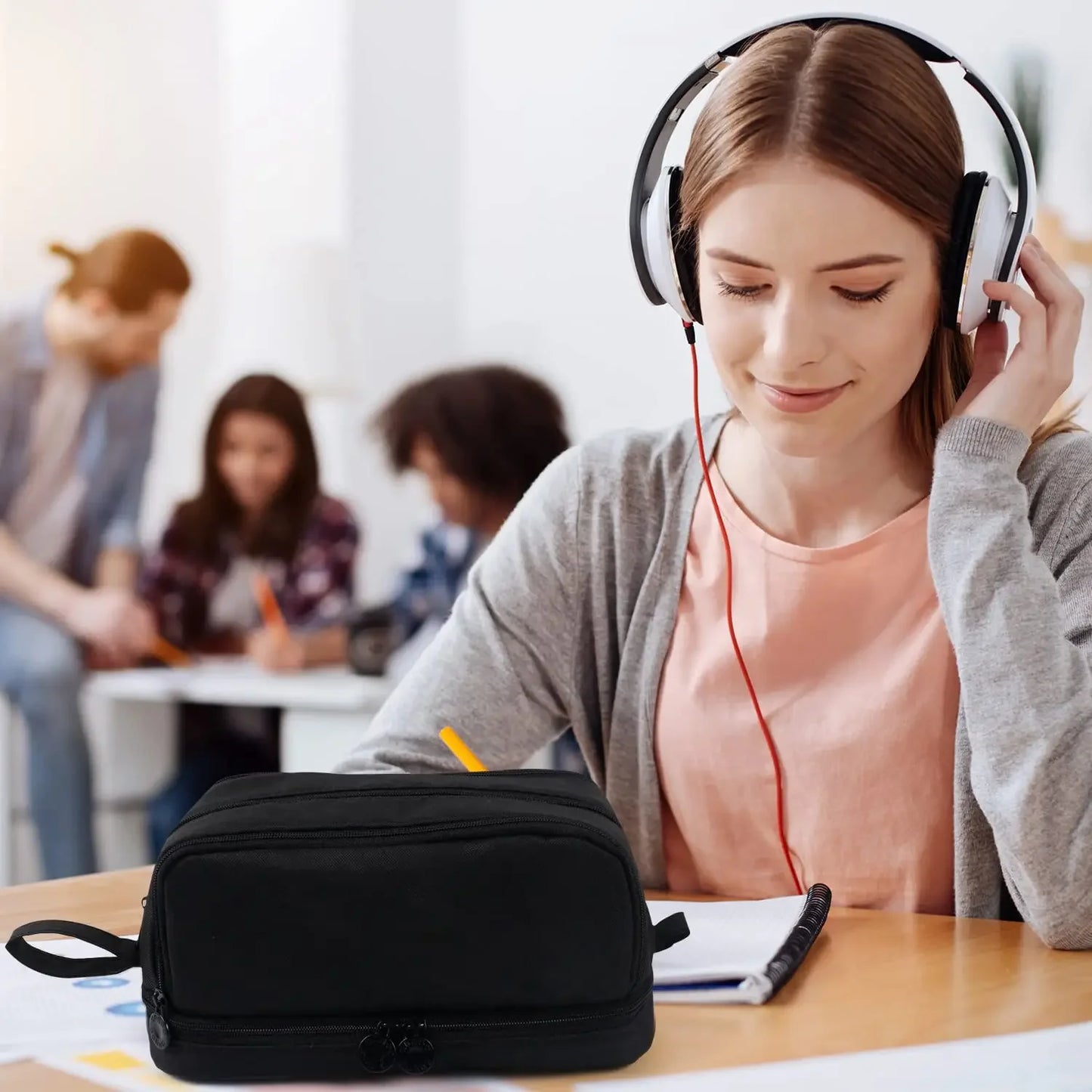 Hign-concerned Large Capacity Pencil Case Organizer