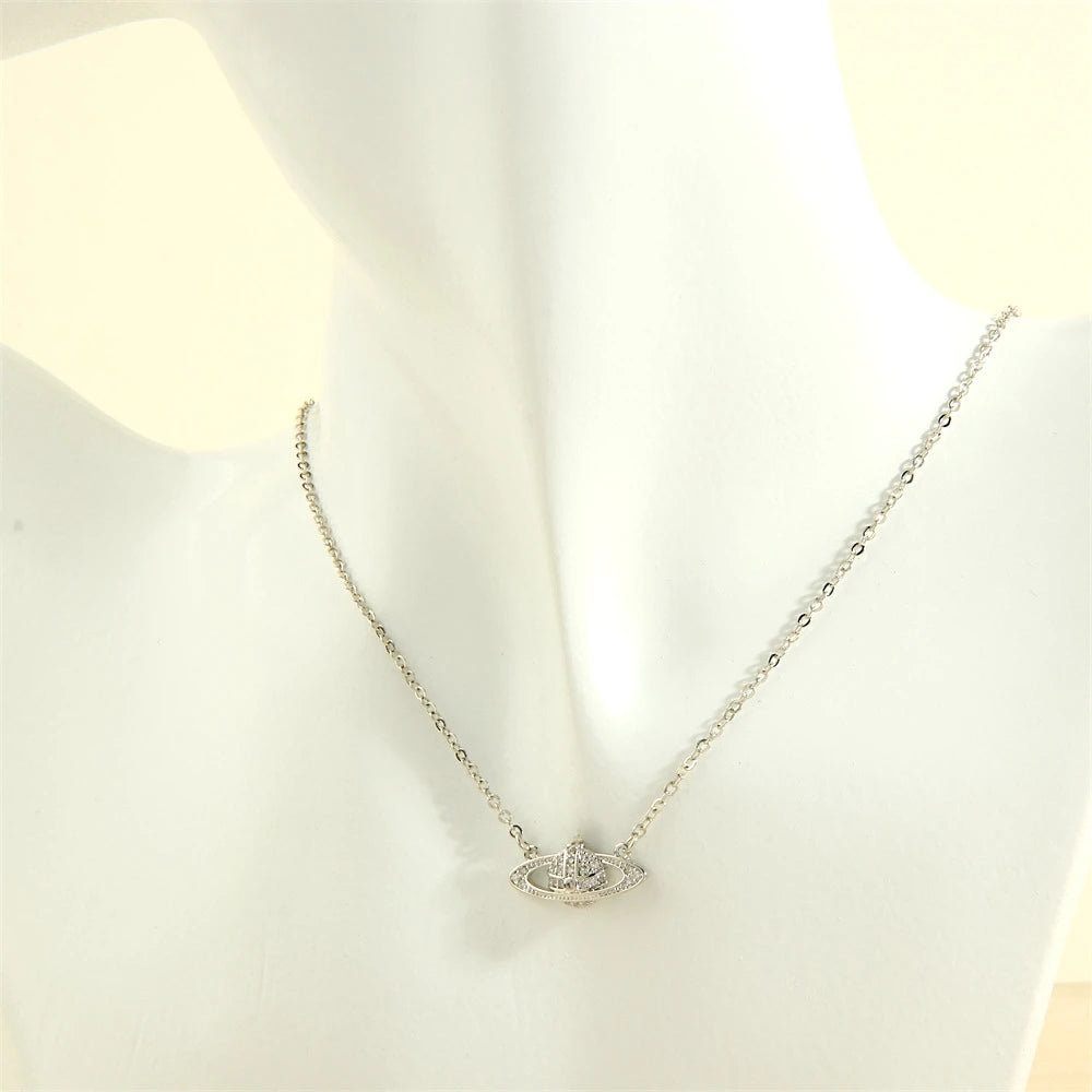 Guangdong Planet Pendant Necklace Vintage Zircon Jewelry