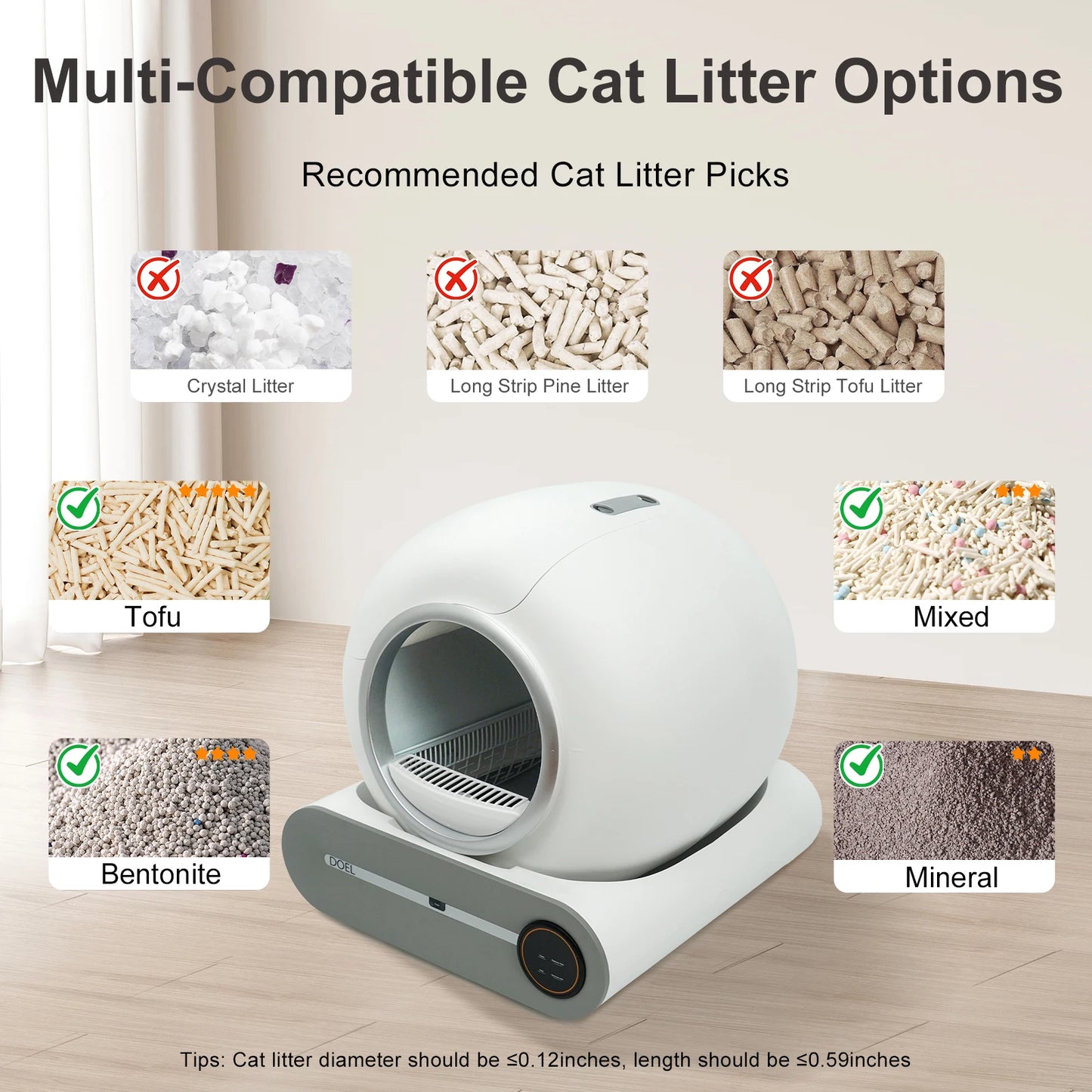 DOEL Self Cleaning Automatic Cat Litter Box with App Control