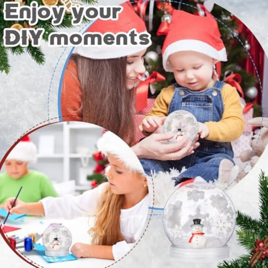 Winter Snow Globes Kit For DIY Christmas Craft Set