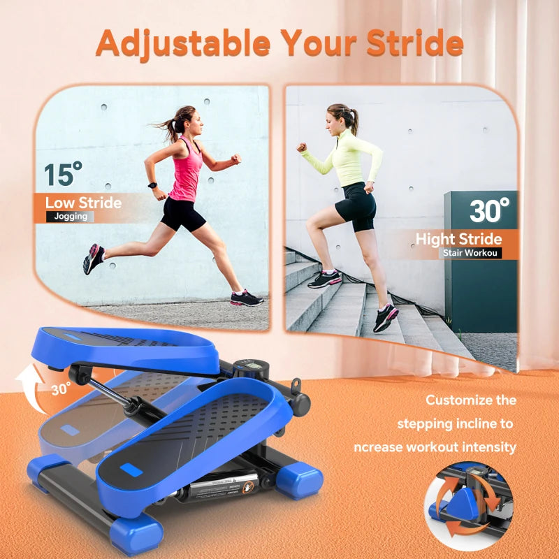 Home Office Exercise Mini Stepper With Resistance Bands