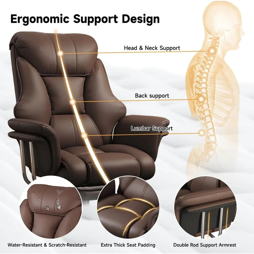 ZHUOTING Heavy Duty Ergonomic Office Chair with Footrest