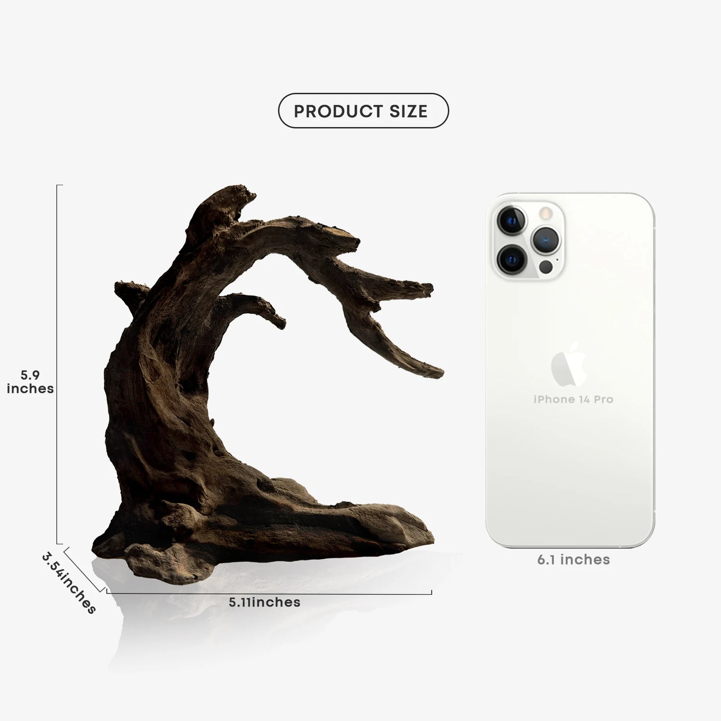 FZONE Resin Manten Stone and Driftwood Model PH Nature Aquarium Rocks for aquascaping, Hardscape