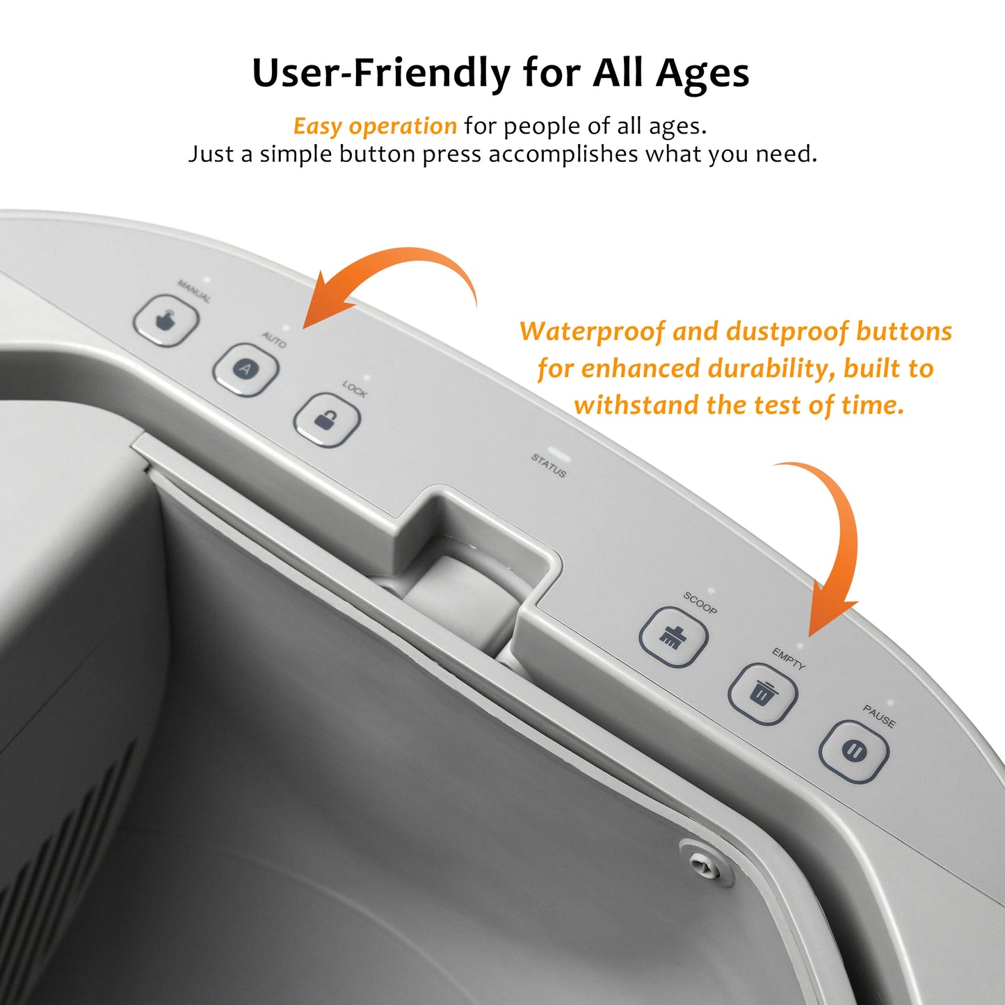 Furoomate Self-Cleaning Litter Box Open-Top Multi-Cat Design With High-Sensitivity Sensors