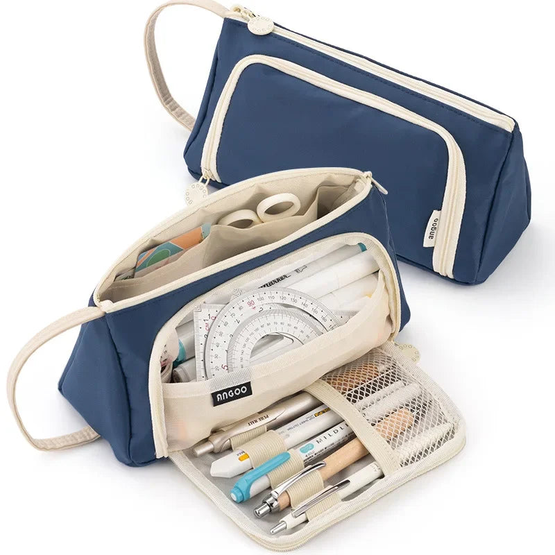 Angoo Pencil Case Large Capacity School Pouch For Students