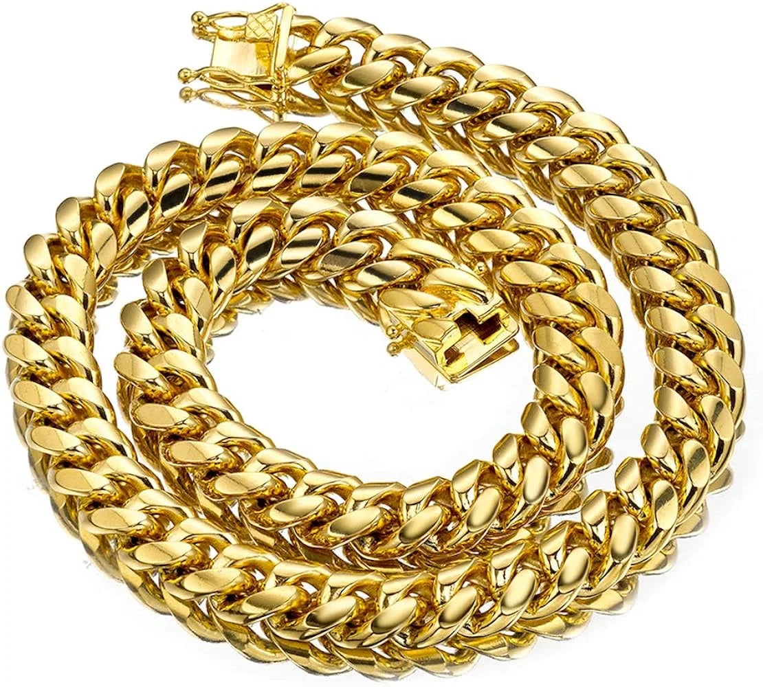 Zhejiang 316L Stainless Steel Cuban Miami Chain Necklace