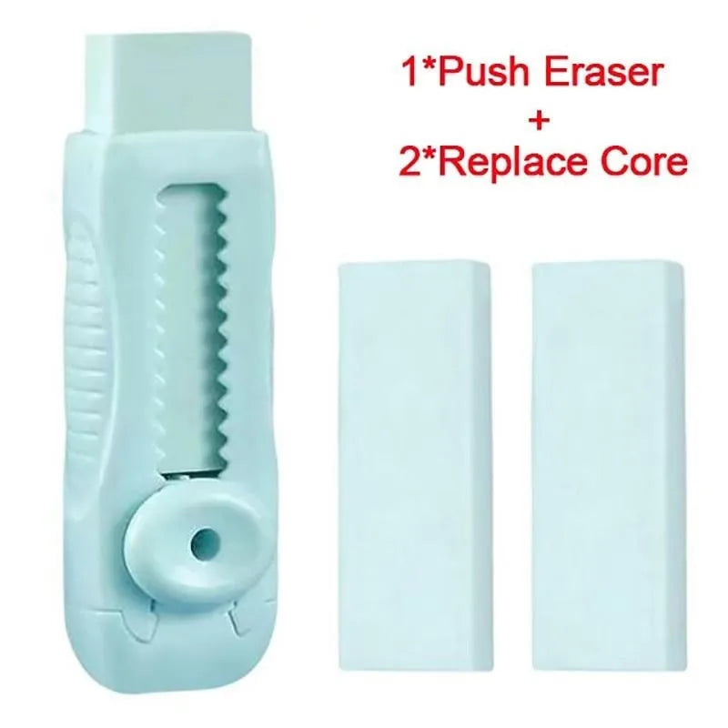 Pustell Push Pull Eraser Set With Refills For Office