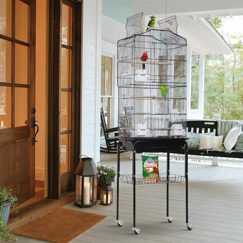 Gap Premium IndustrialStrength Avian Cage With Detachable Rolling Stand Parakeets