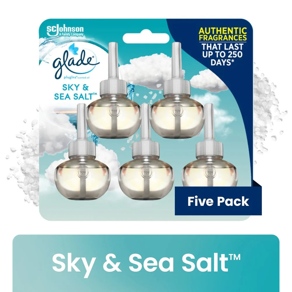 Hign-concerned PlugIns Air Freshener Refills Sky Sea Salt 5 Count Ocean Breeze Home Fragrance
