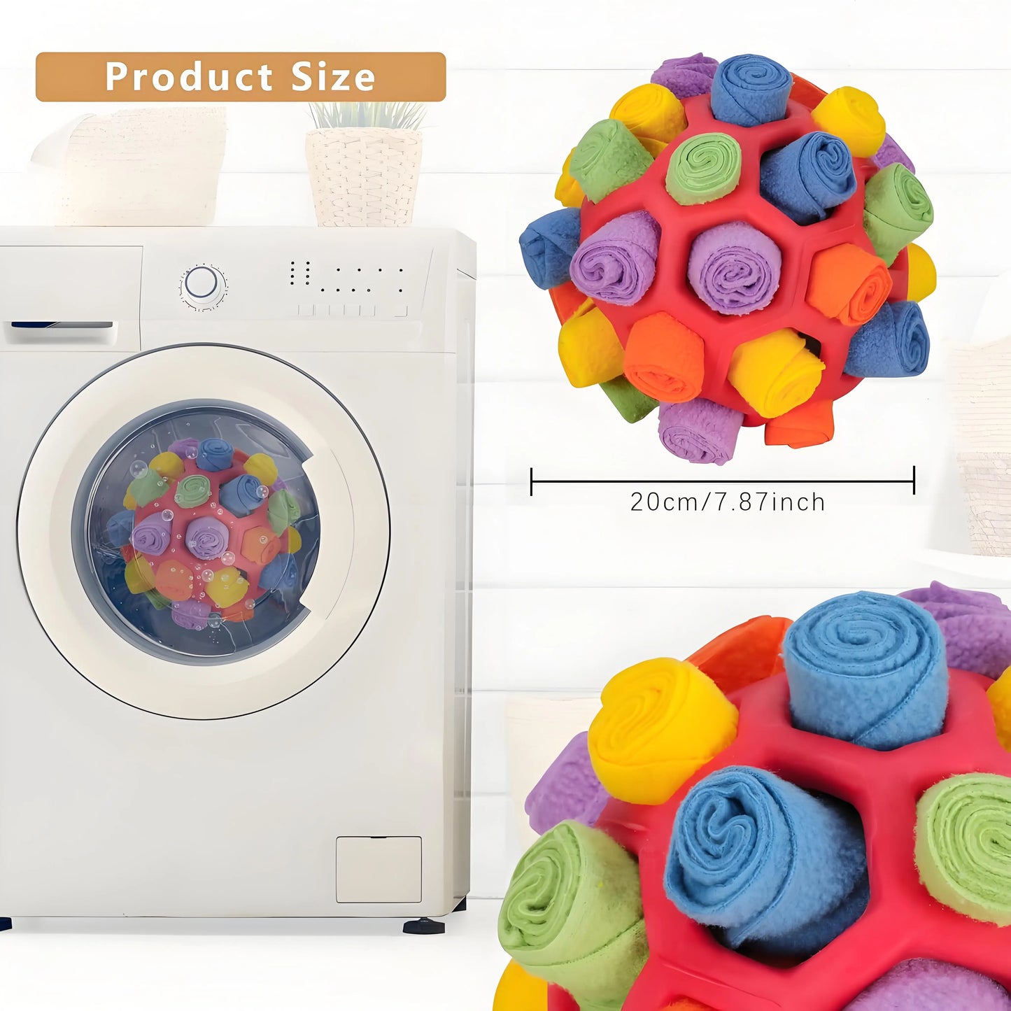 Hign-concerned Mental Stimulation Snuffle Ball Dog Chew Resistant Puzzle Enrichment