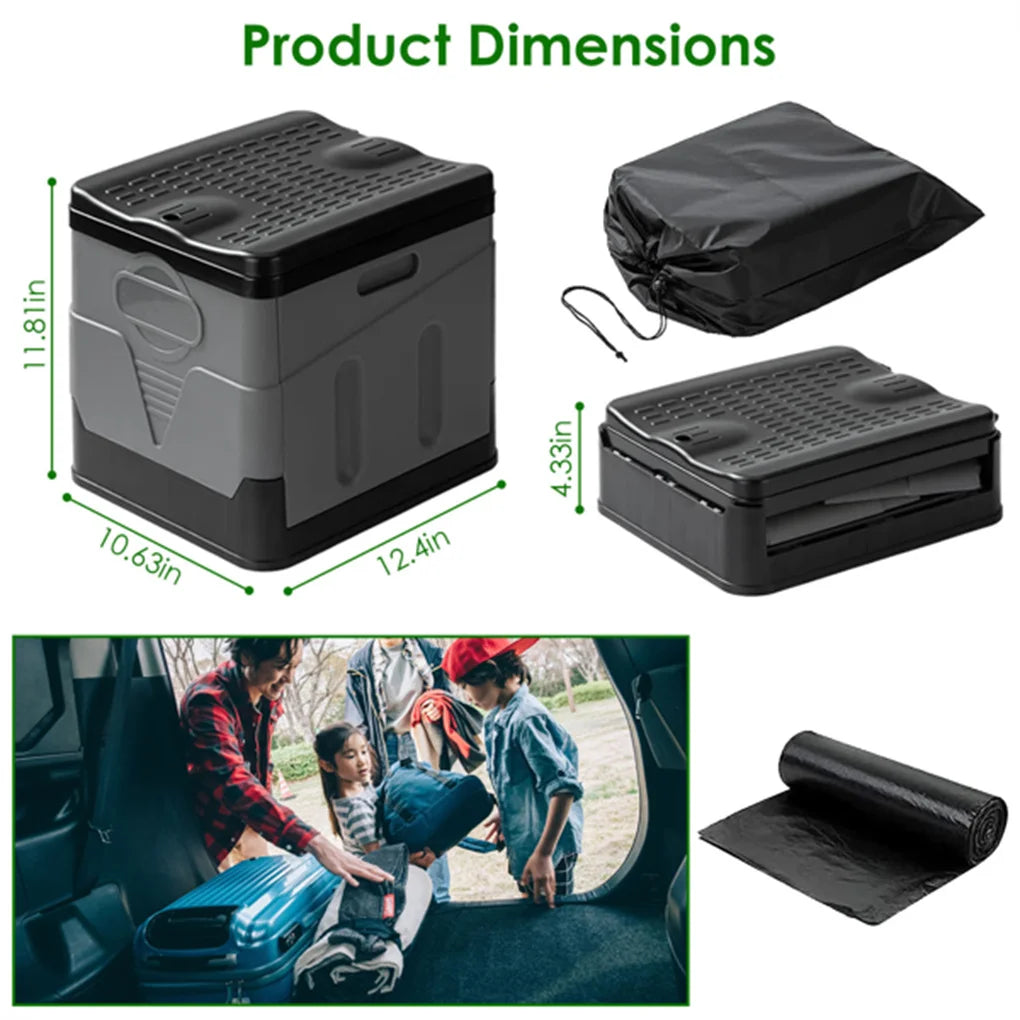 Electric Portable Toilet With Carry Bag Foldable Emergency Toilet Lid Trash Bags For Camping Outdoor