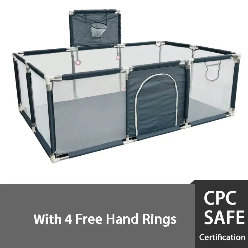 Children Baby Playpen With Foam Protector For Indoor Toddler Safety Barrier And Ball Pit