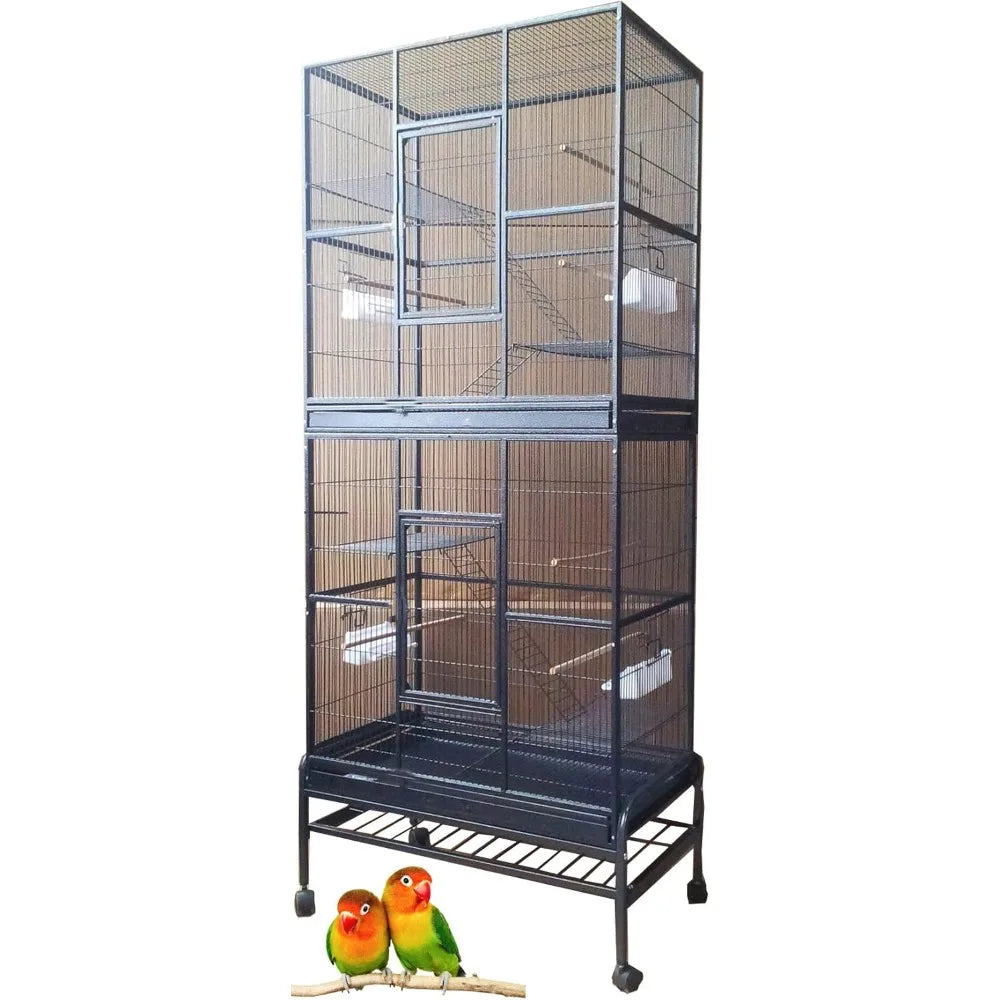Gap Wrought Iron Parrot Cage Double Stackable Breeder Flight Cage