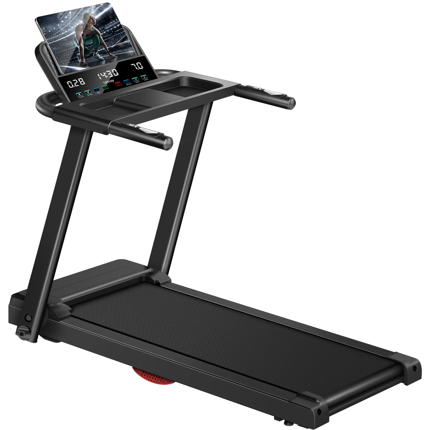 Brushless Foldable Home Treadmill with HR Monitor