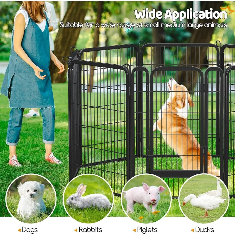 Dog Playpen Outdoor Puppy Exercise Pen Indoor Portable Pet Fence for Yard/RV Camping, 40 Inch 24 Panels