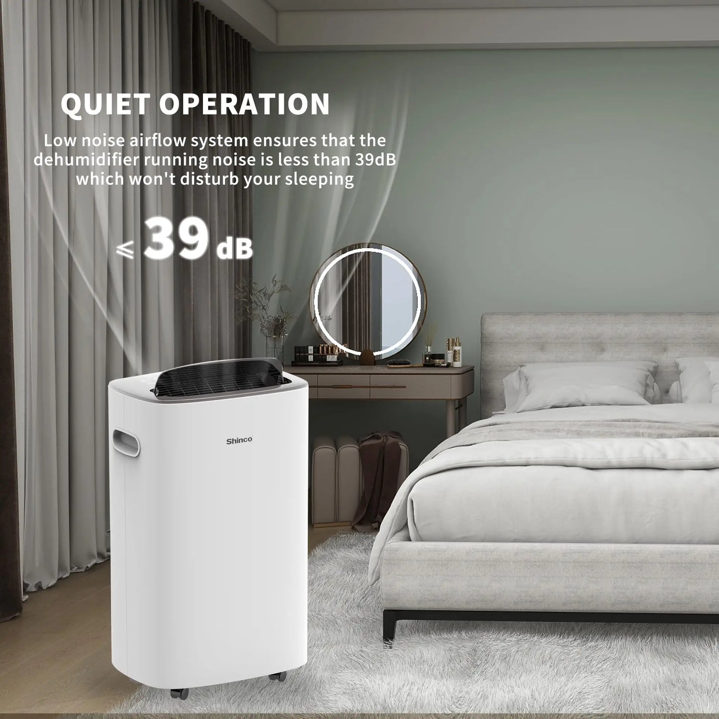 Shinco 86 Pints Dehumidifier for Home and Basements, 5000 Sq.Ft Dehumidifiers with Drain Hose, Auto or Manual Drainage